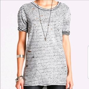 COPY - We the Free szM destroyed striped tshirt